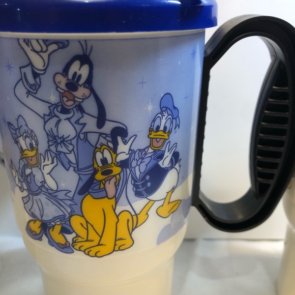 Lot Of 4 Walt Disney Resort Refill Cups 2007 Mickey Chip Dale Donald Pluto Goofy - Picture 12 of 14